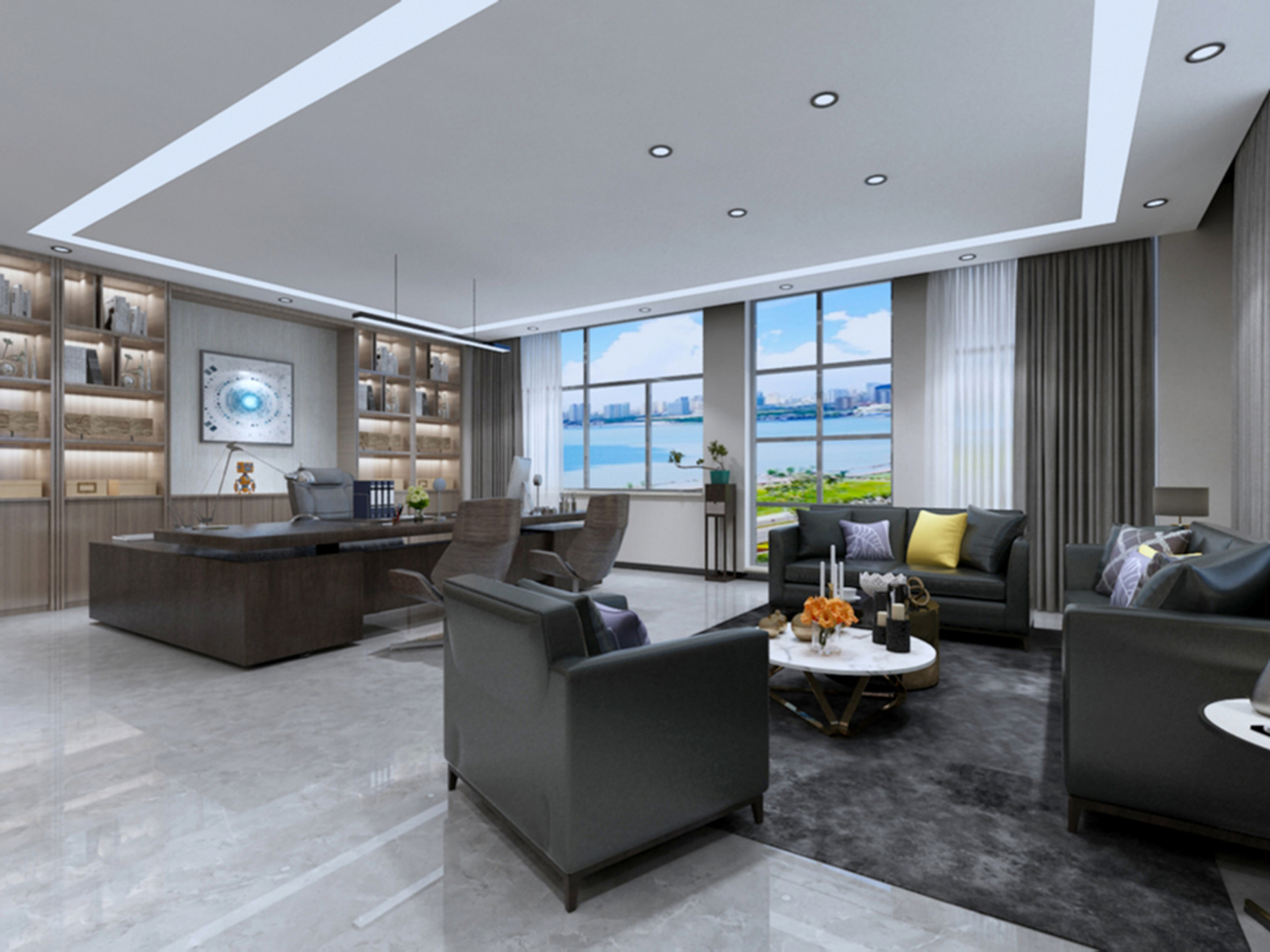 優(yōu)質(zhì)施工材料+精湛工藝:安徽半山裝飾辦公室裝修之道(圖4) 優(yōu)質(zhì)施工材料+精湛工藝:安徽半山裝飾辦公室裝修之道(圖4)